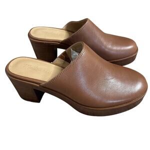 MADEWELL‎ THE  JANEEN PLATFORM MULE BROWN SIZE 8